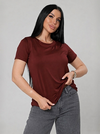 Женская футболка Джовита / бордовый