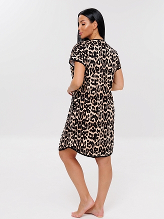 Женский халат Х-154(К) / Черный (леопард)