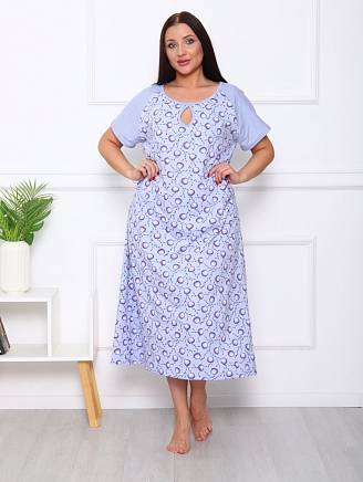 Женская ночная сорочка М-090 / верба серая