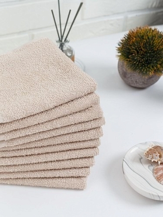 Салфетка махровая г/к Узбекистан 380 гр/м2 / 022-бежевый