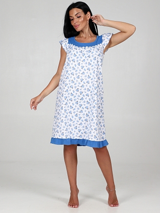 Женская сорочка БАБОЧКА НК-502 / Голубой