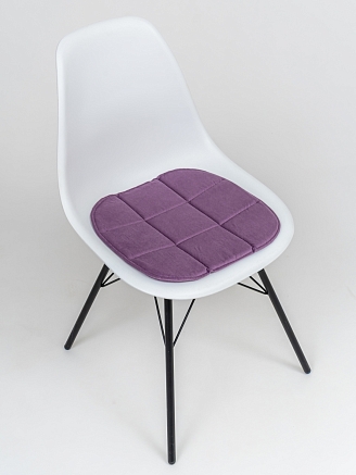 Подушка на стул с закругленными краями / Фиолетовый