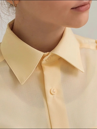 Детская рубашка кадетская (длинный рукав) / Кремовый