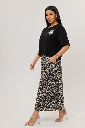 Женский костюм с брюками 2262 / Черный