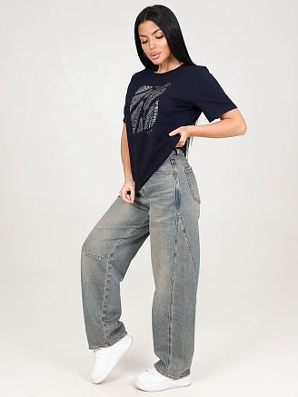 Женская футболка М-977 / Синий