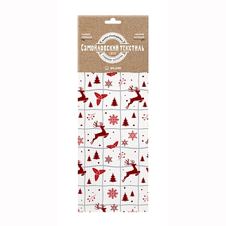 Вафельное полотенце "Самойловский Текстиль" Рождественские олени / вид 3