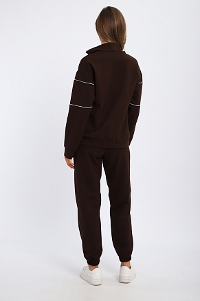 Женский костюм с брюками 74720 / шоколадный