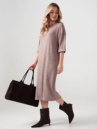 Женское платье "Ангора" 2418-Л / Капучино