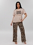Женский костюм К-220(К) / Темно-бежевый (леопард)