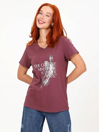 Женская футболка Сопряжение / лиловый