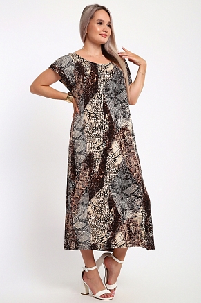 Женское платье Змея 490 / Коричневый