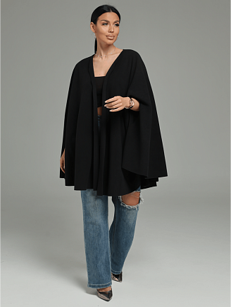 Женский кардиган-пончо Миледи / Черный