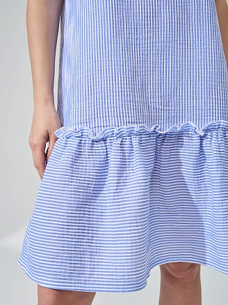 Женский сарафан "Ривьера" 2477-Мус / Голубой