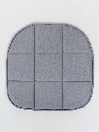 Подушка на стул с закругленными краями / Светло-серый