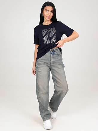 Женская футболка М-977 / Синий