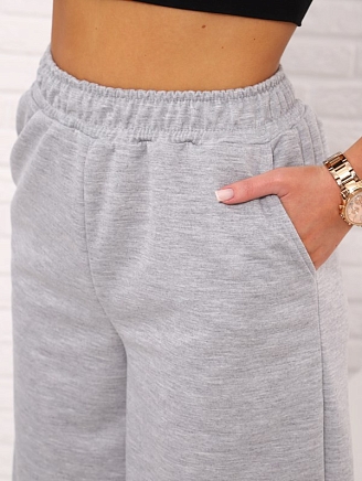 Женские брюки БР-10 / Серый меланж