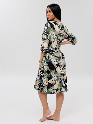 Женский халат Х-74(К) / Хаки (геометрия)