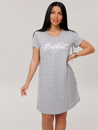 Женская туника Т-217(К) / Светло-серый (горох)