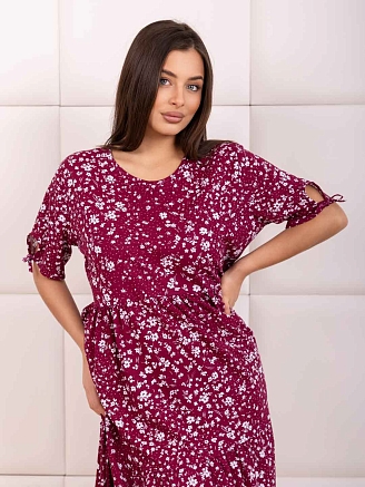 Женское платье мод.1872/20 / Бордовый