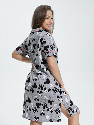 Женский халат Сансара / Микки серый