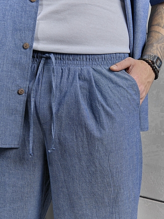 Мужской костюм Аристократ-2 / джинсовый меланж