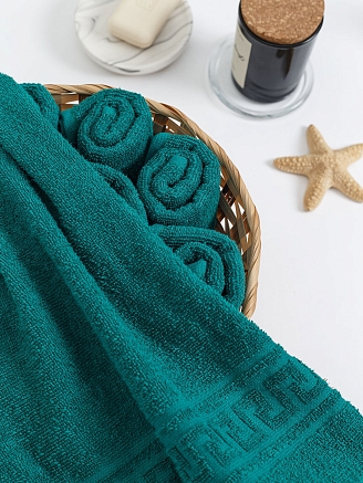 Полотенце махровое г/к Узбекистан 380 гр/м2 / 507-темно-зеленый