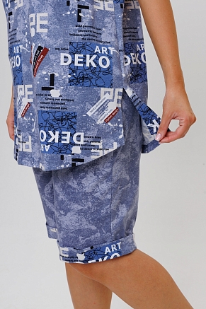 Женский костюм с шортами 2184 / Индиго