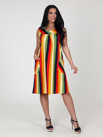 Женский сарафан Вертикаль СК-418 / Горчица