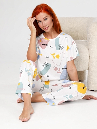 Женская пижама Мирин / молочный