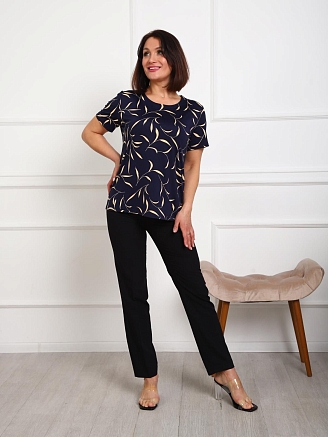 Женская футболка Оранжерея / Темно-синий