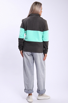 Женская толстовка КолорБлок 654 / Темно-серый