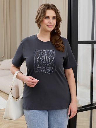 Женская футболка Соло-2 / антрацит