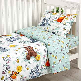 Постельное белье в кроватку поплин арт.922 Колобок