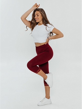 Женские бриджи Кружево / Бордо