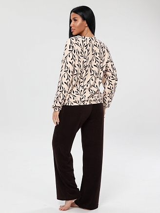 Женский костюм К-212(М) / Бежевый (веточки)