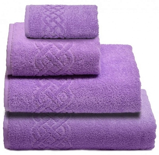 Полотенце махровое Донецкая Мануфактура Plait / Сирень