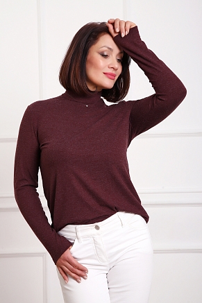 Женская водолазка 88157 / бордо