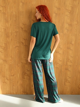 Женский костюм с брюками 2241/1 / Зеленый