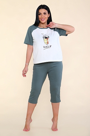 Женский комплект Wake Up 619 / Серо-зеленый