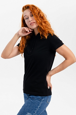 Женская футболка 14402 поло / черный