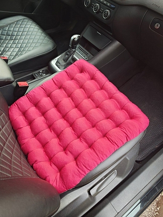 Подушка автомобильная на сиденье "АВТО-БИО" 50x45 / бордовая