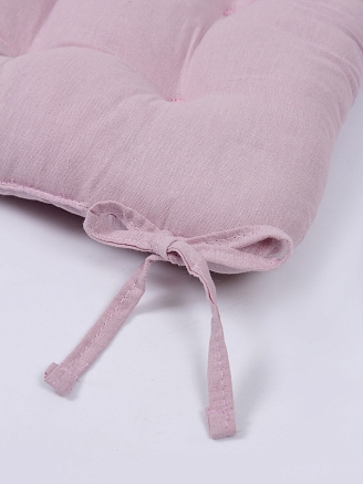 Комплект подушек на стул с завязками (бязь) 2 шт. / Светло-розовый