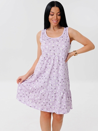 Женский сарафан С-82(К) / Лиловый (цветы)