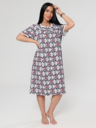 Женская ночная сорочка М-050 / Узоры