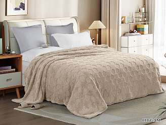 Плед велсофт №283 / Гамми бежевый