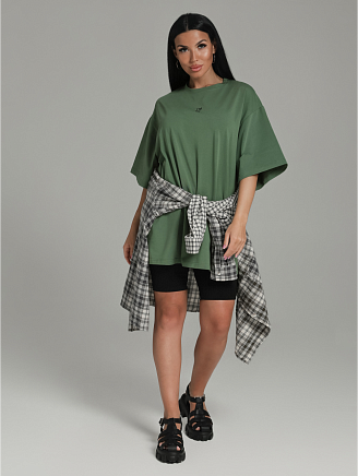 Женская футболка Город / Хаки