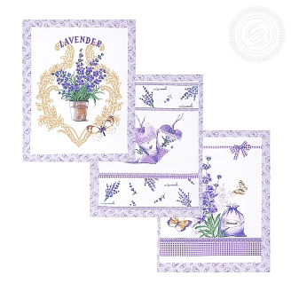 Набор полотенец рогожка / Сиреневая дымка