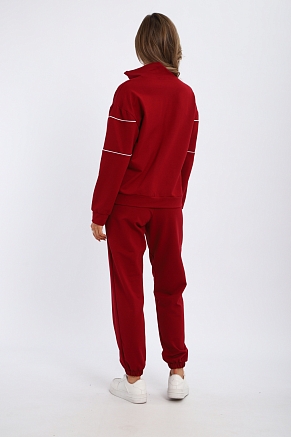 Женский костюм с брюками 74720 / бордовый
