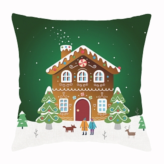 Подушка декоративная "Волшебная Ночь" / Пряничный дом