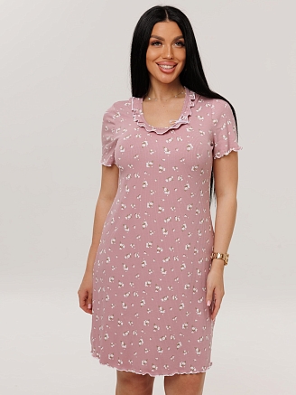 Женская сорочка Сор-35(Л) / Сухая роза (цветы)